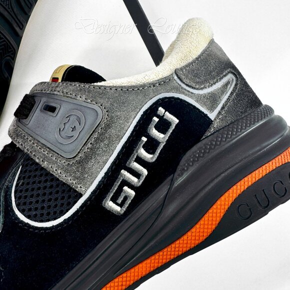 NEW GUCCI Ultrapace Low Top Suede Leather Sneakers G 8 / US 8.5 Men's $950 - Picture 6 of 13